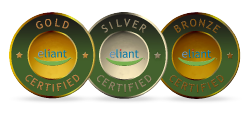 eliant certified. Gold, Silver and Bronze seals.